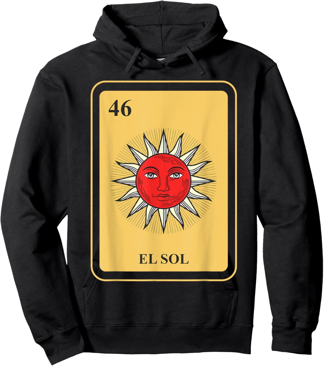 Mexican El Sol Sun Traditional Bingo Holiday Hoodie - Hoodie | Black