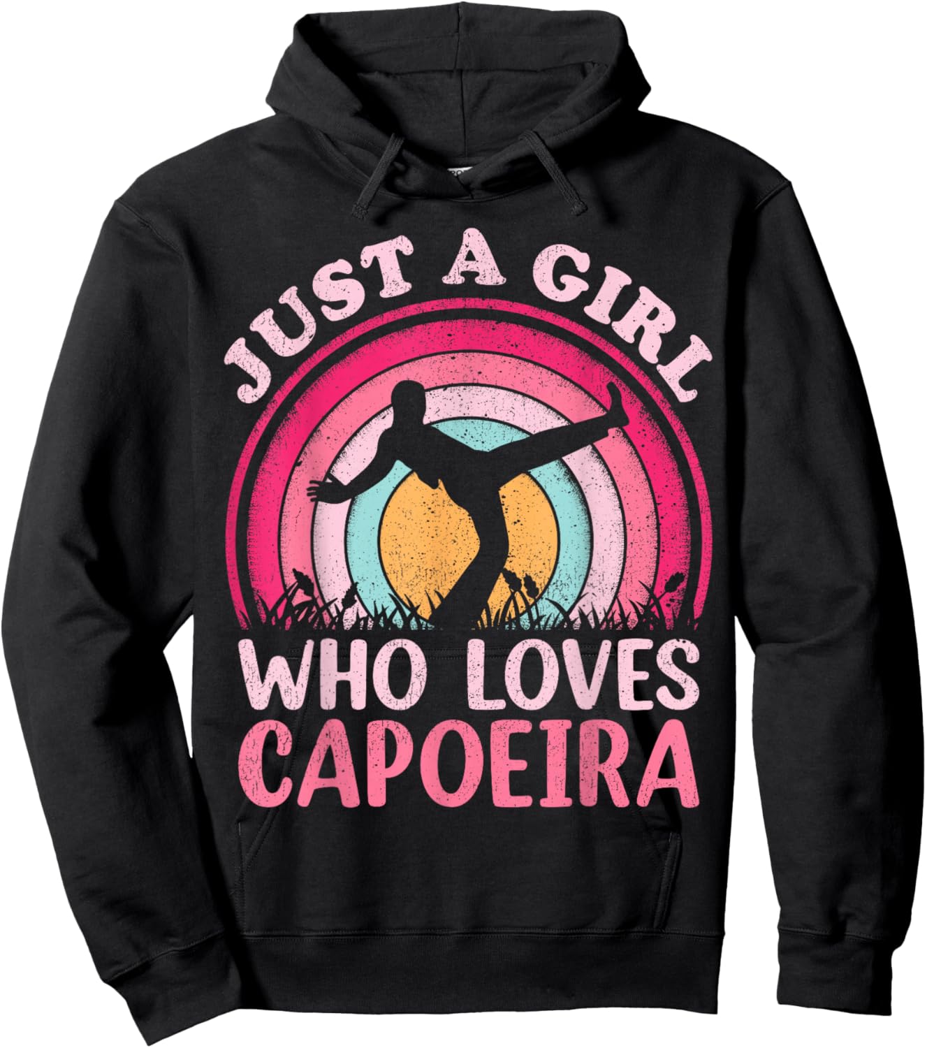 Vintage Retro Capoeira Dance Just A Girl Who Loves Capoeira Hoodie - Hoodie | Black