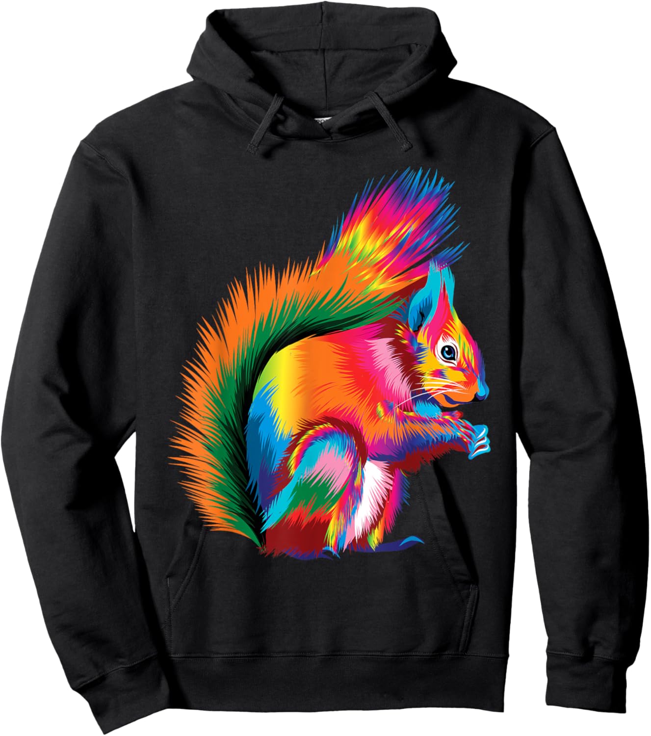 Colorful Squirrel - Animal Squirrel Lover Rodent Animal Hoodie - Hoodie | Black