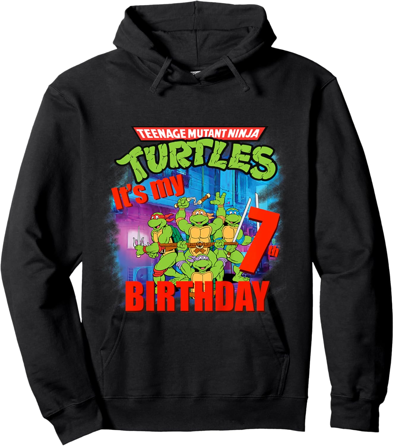 Mademark x Teenage Mutant Ninja Turtles - Original Teenage Mutant Ninja Turtles 7th Birthday Hoodie - Hoodie | Black