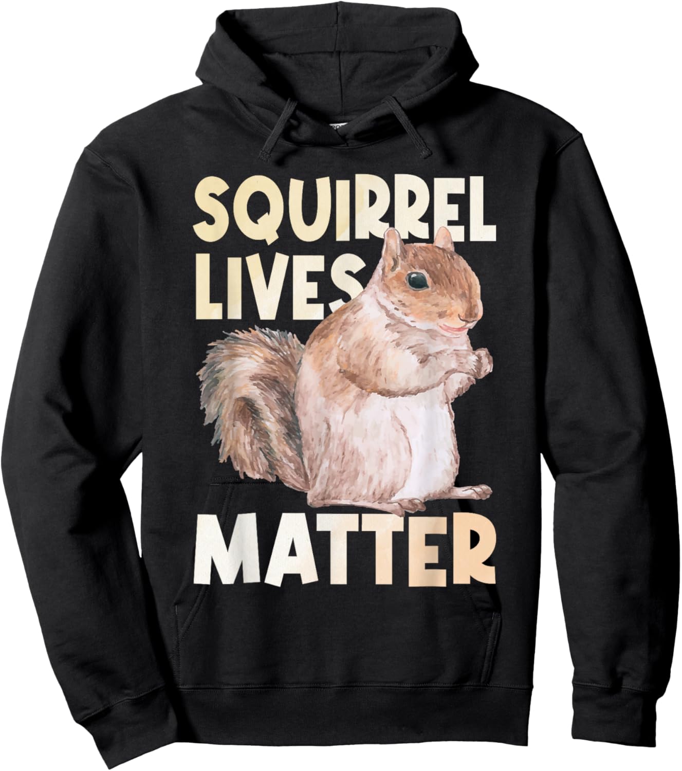 Squirrel Lives Matter - Squirrel Lover Funny Animal Lover Small Hoodie - Hoodie | Black