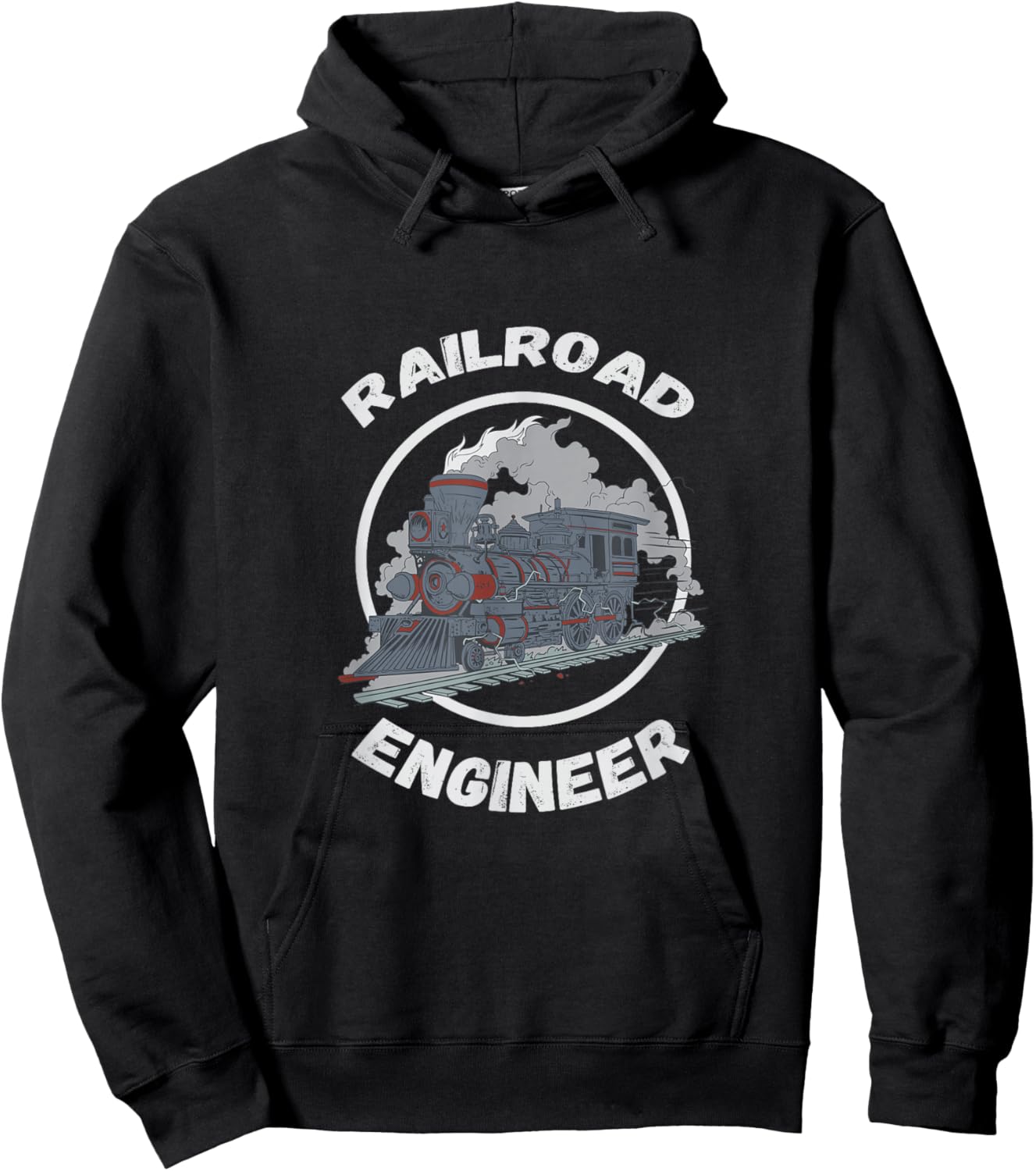 Railroad Engineer Train Lover Railway Worker Model Train Hoodie - Hoodie | Black