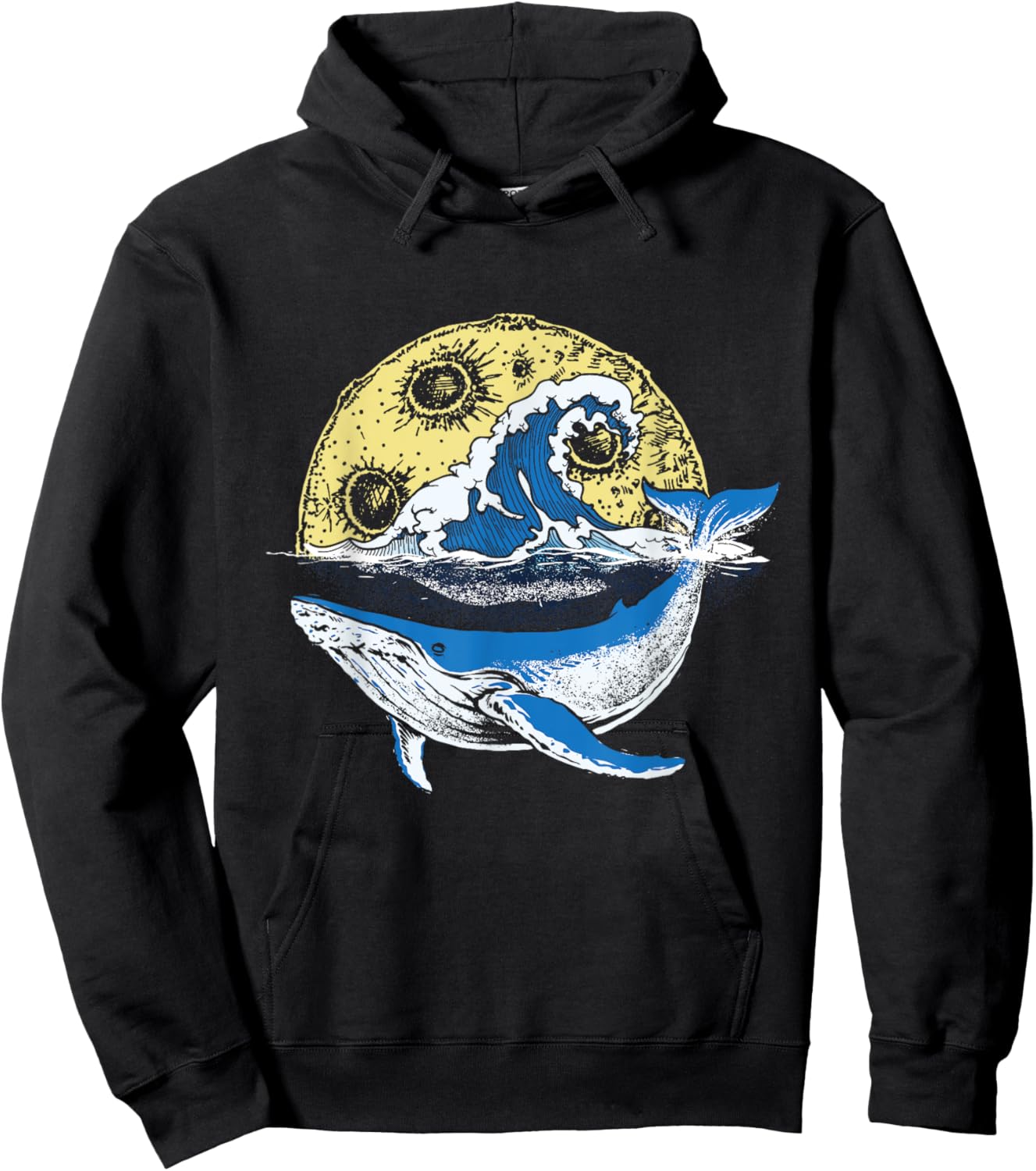 Artistic Whale Scenery - Whale Lover Whales Marine Biologist Hoodie - Hoodie | Black