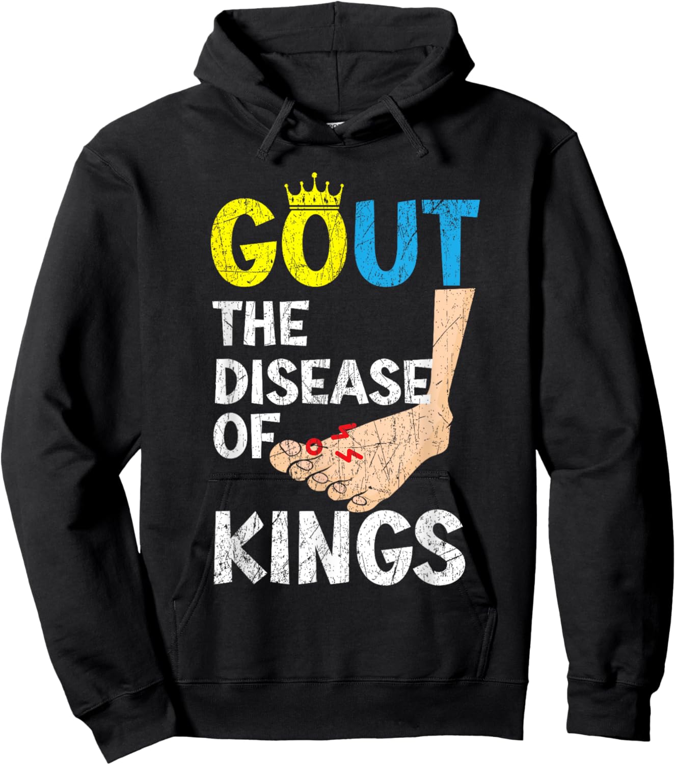 Gout The Disease Of Kings Podagra Gout Awareness Arthritis Hoodie - Hoodie | Black