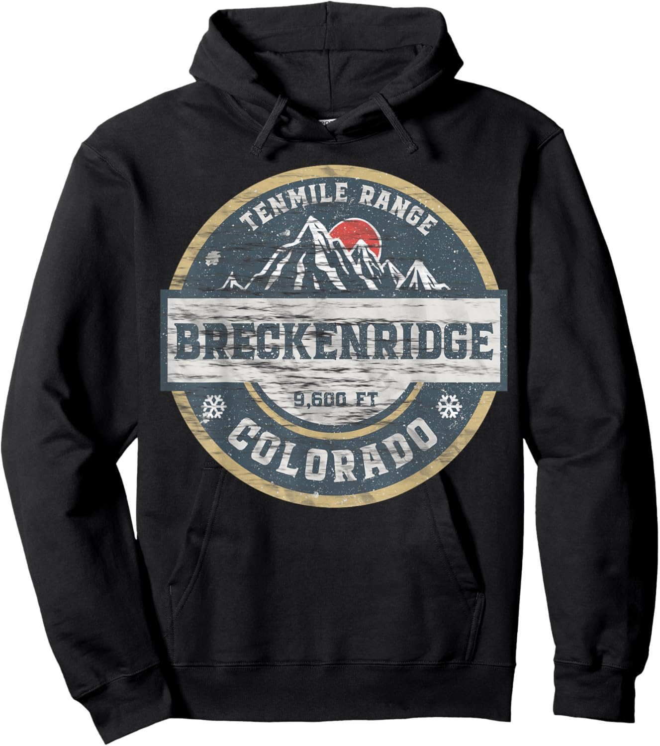 Breckenridge Colorado Tenmile Range Rocky Mountains Skiing Hoodie - Hoodie | Black