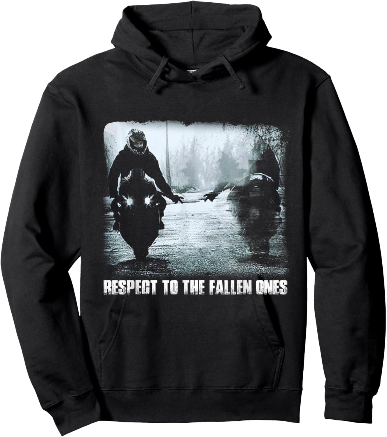 Respect the fallen ones motorcycle biker lover Hoodie - Hoodie | Black