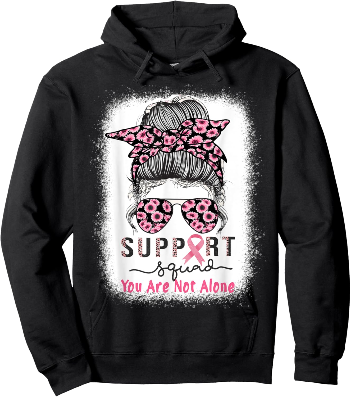 Breast Cancer Warrior Support Squad Breast Cancer Awareness Hoodie - Hoodie | Black