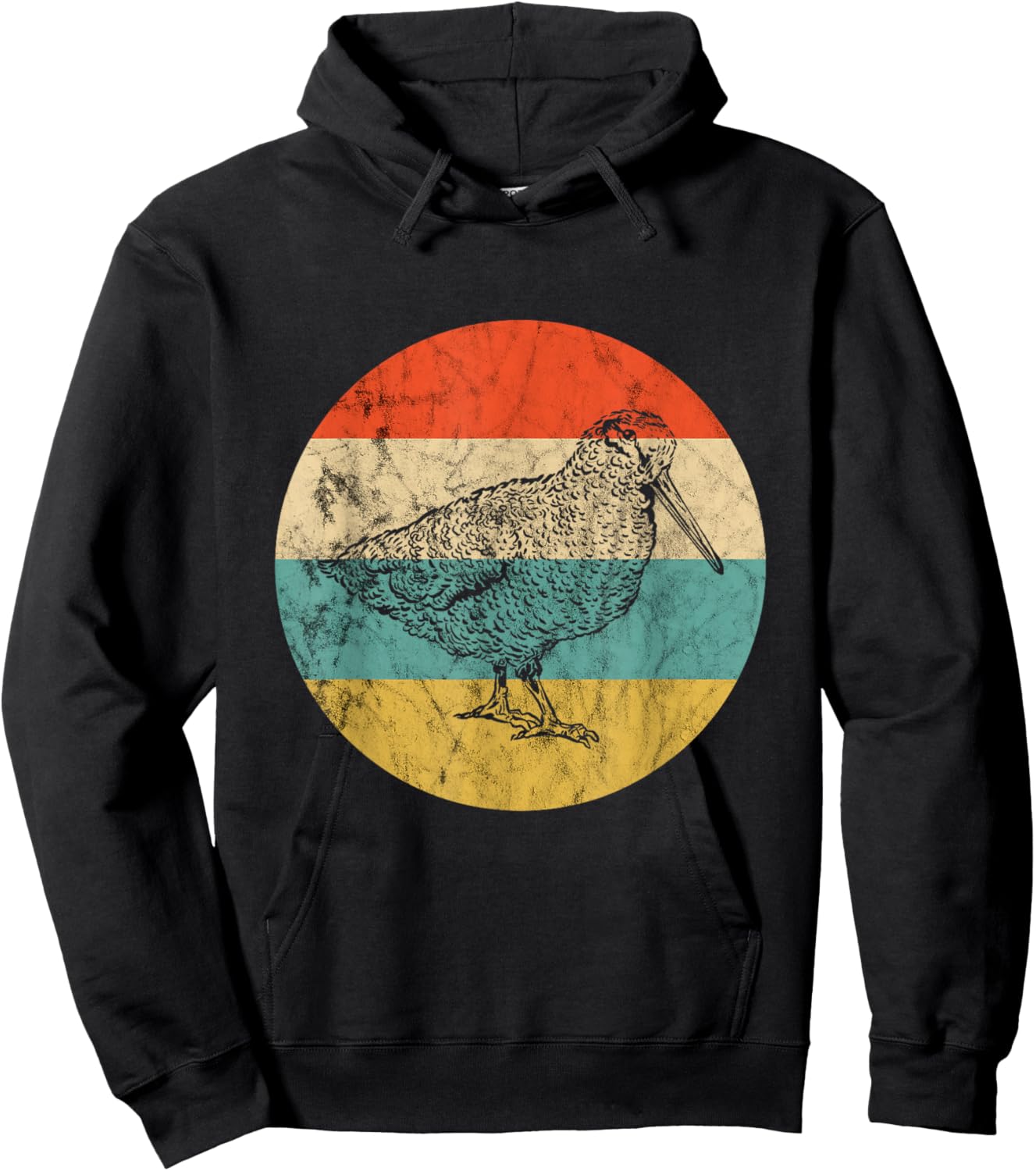 Woodcock Retro Vintage Timberdoodle Woodcock Lover Bogsucker Hoodie - Hoodie | Black