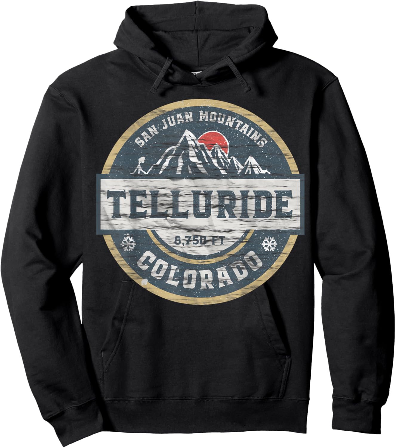 Telluride Colorado San Juan Rocky Mountains Skiing Hoodie - Hoodie | Black
