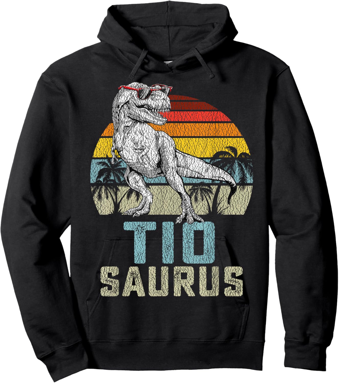 Tiosaurus T Rex Dinosaur Tio Saurus Family Matching Hoodie - Hoodie | Black