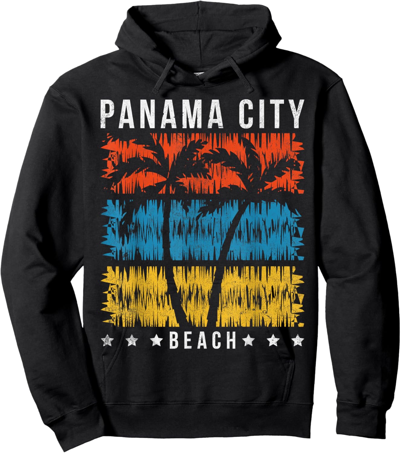 Panama City Beach Family Summer Vacation Souvenir Retro Hoodie - Hoodie | Black