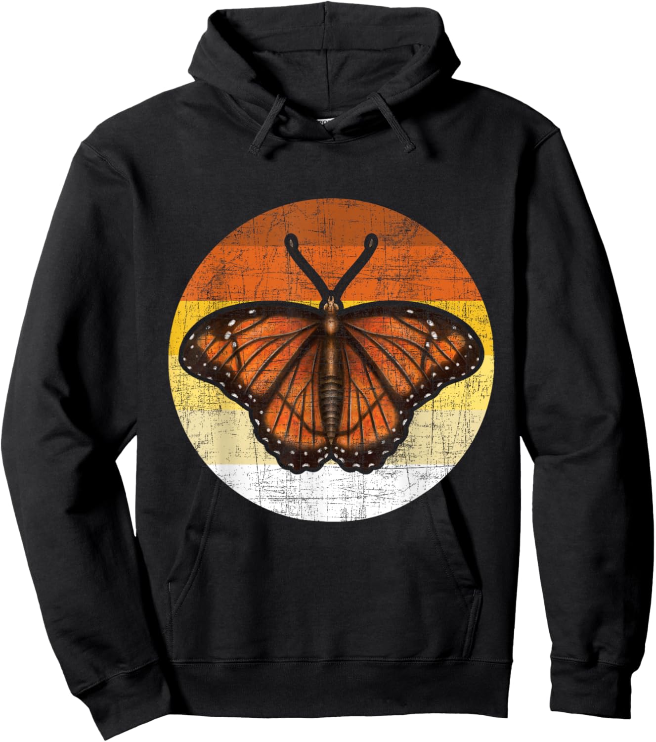 Retro Butterfly Lover - Gardener Butterflies Entomologist Hoodie - Hoodie | Black