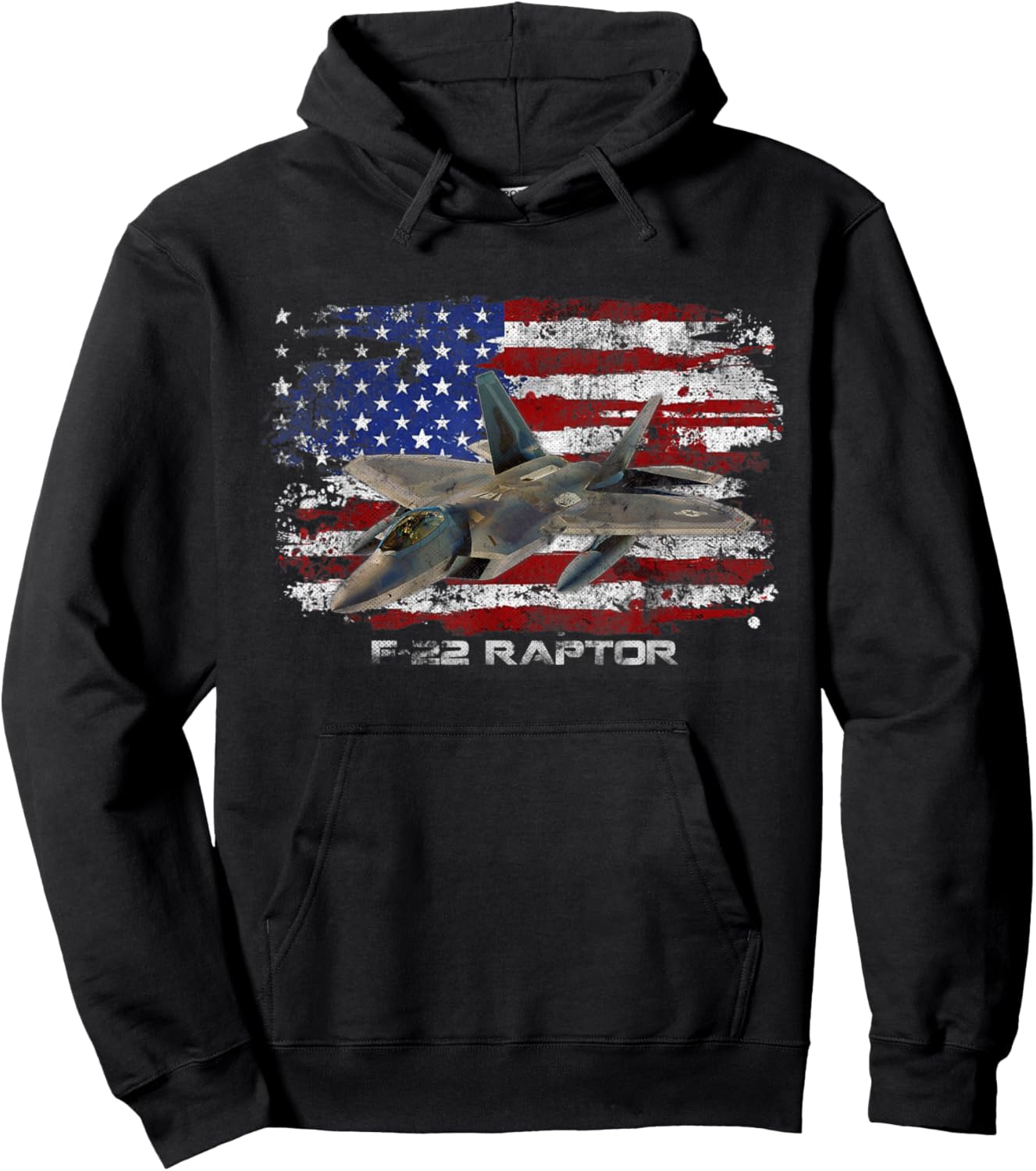 F-22 Raptor Fighter Jet Military Pilot Veteran Patriotic Women Men Hoodie - Hoodie | Black