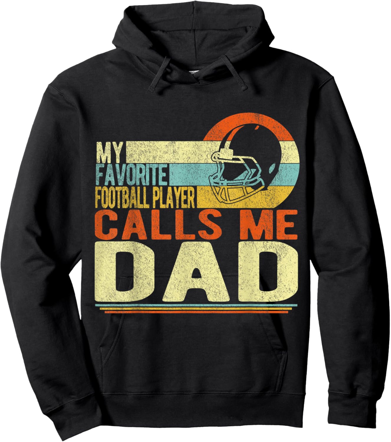 My Favorite Football Player Calls Me Dad Football Player Dad Hoodie - Hoodie | Black
