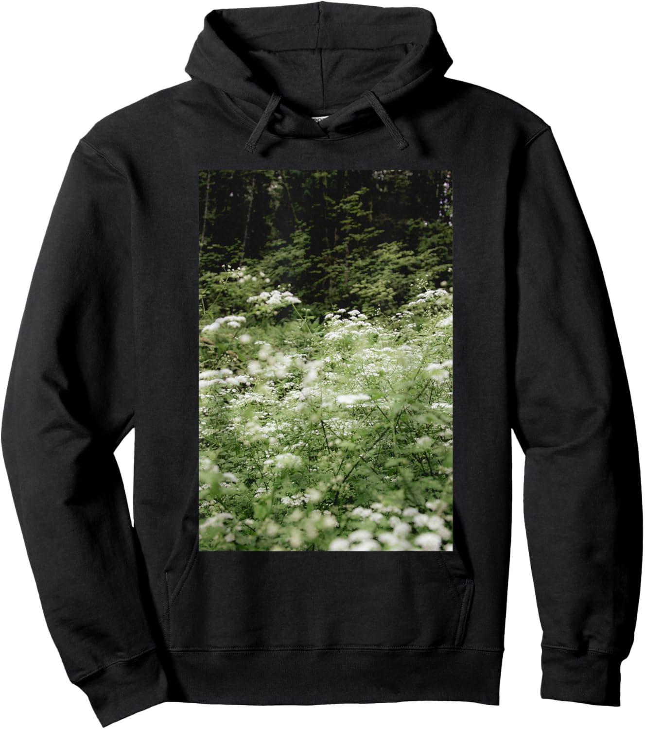 Aesthetic Wildflower Streetwear Flower Fashion Hoodie - Hoodie | Black
