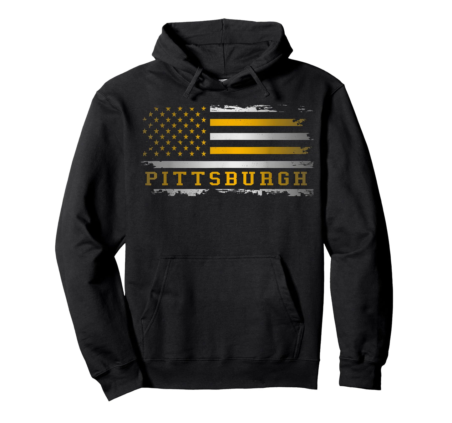 Pittsburgh Steel City Pride Flag Patriotic Retro for Yinzer T-Shirt
