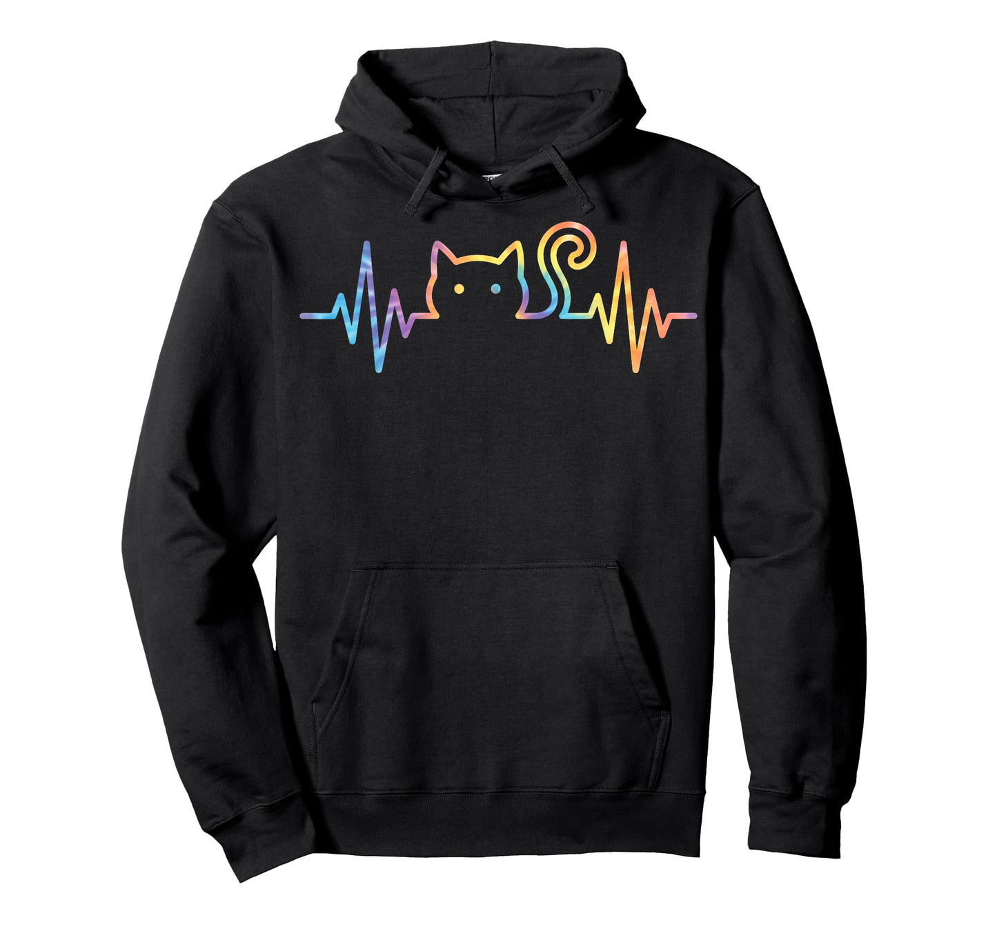 Heartbeat Cat Animal Silhouette Cute Cat T-Shirt