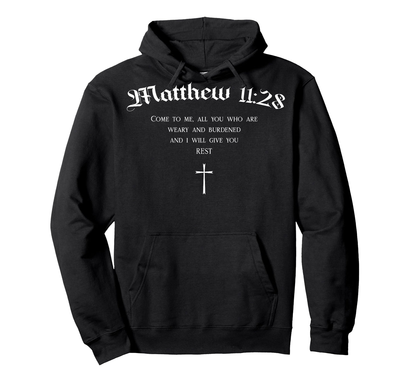 Matthew 11:28 Christian Bible Verse Scripture Back Design T-Shirt
