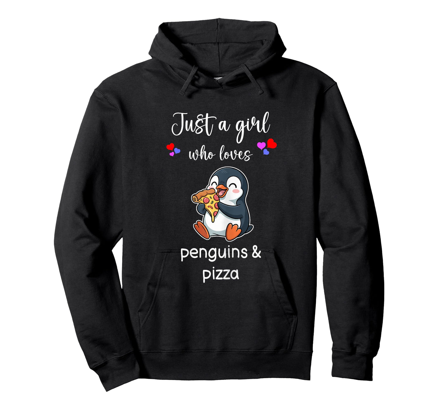 Penguin Pizza Shirt Girls Cute Penguin Pizza T-Shirt