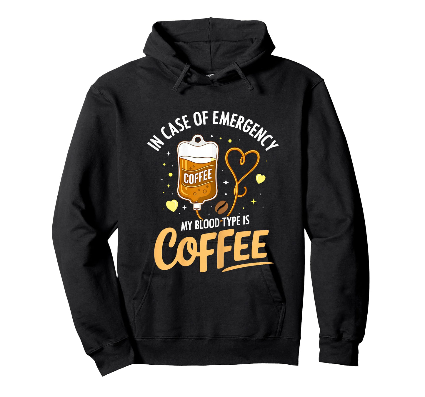 My Blood Type is Coffee Funny Sarcastic Saying Coffee Lovers T-Shirt