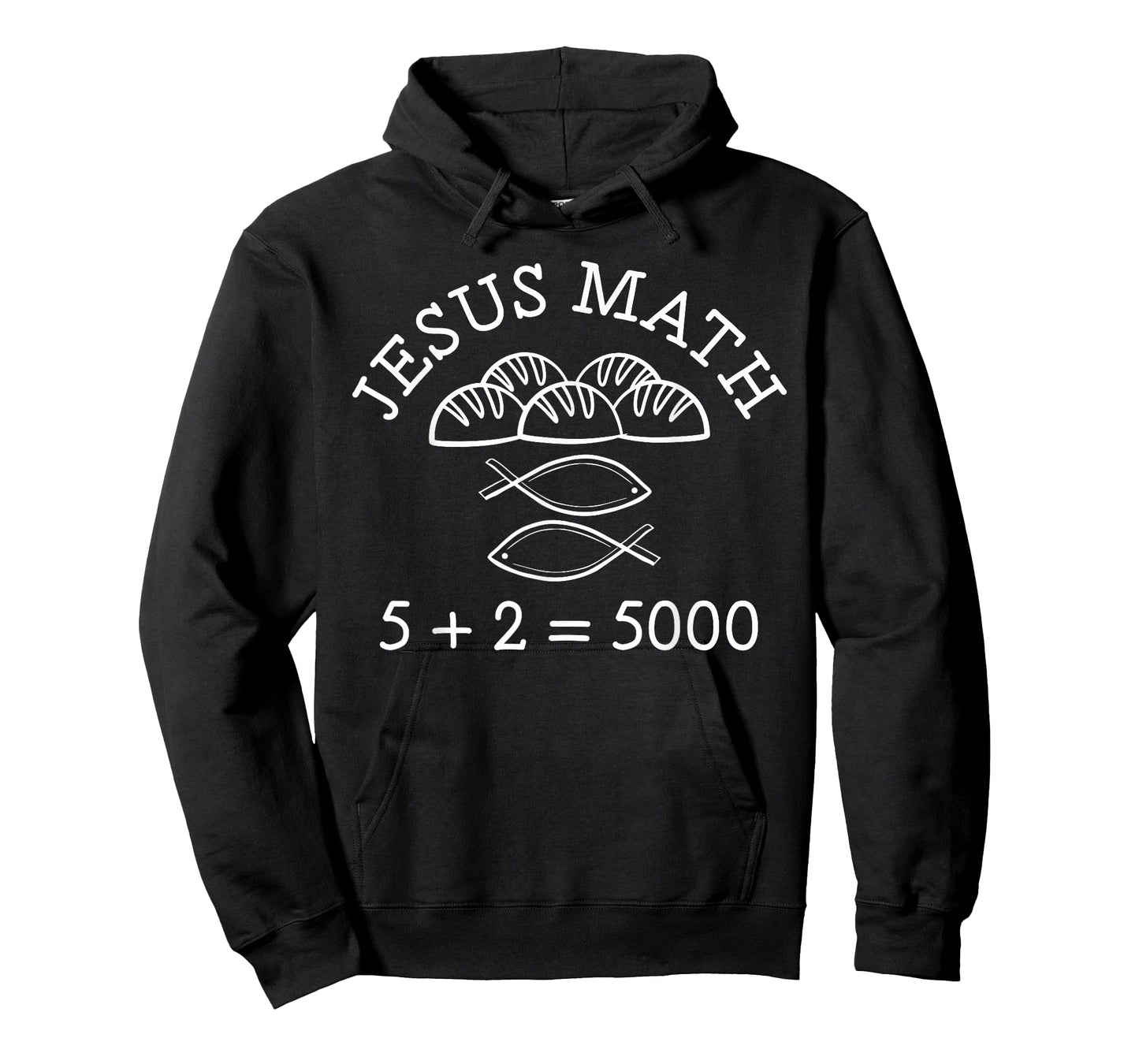 2 Fishes 5 Breads Jesus Feeds The 5000 Christian Jesus Math T-Shirt