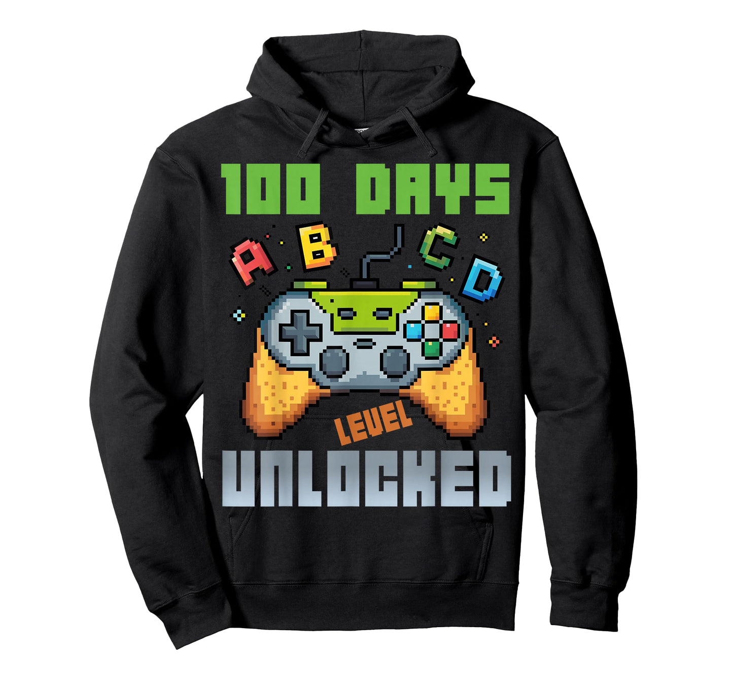 100 Days of School Level Unlocked Gamer Pixel Boys Outfit T-Shirt