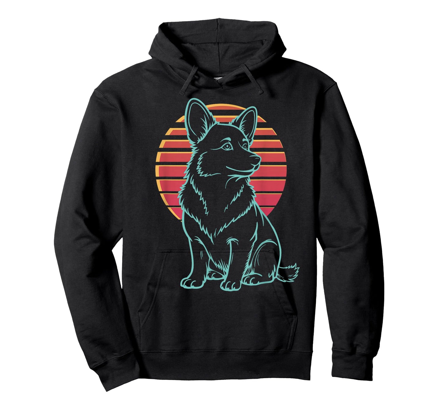 Corgi Pembroke Welsh Lover Dog Owner Retro Synthwave 80s T-Shirt