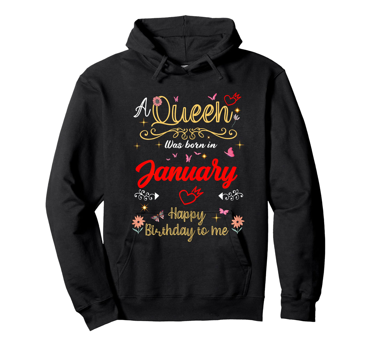 January Birthday A Queen was Born in January Girl Women T-Shirt
