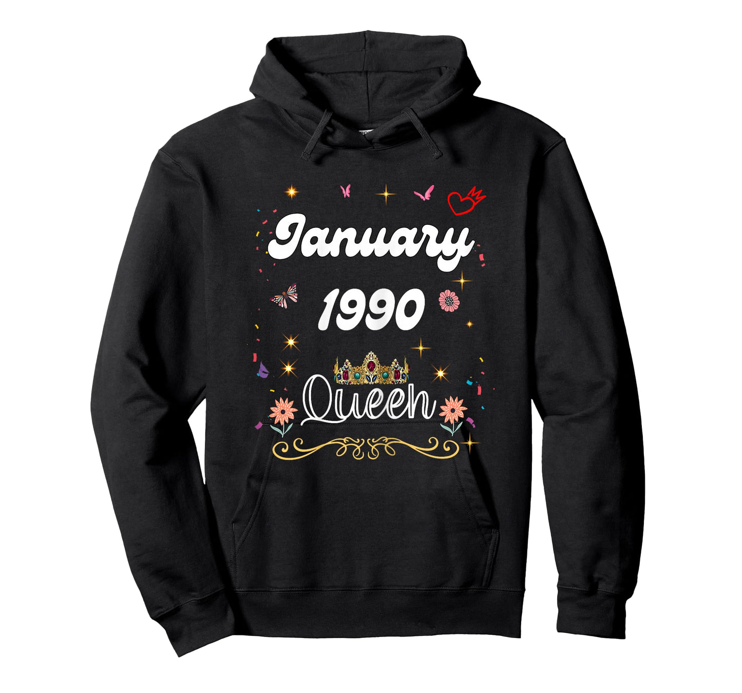 January 1990 Queen Since January 1990 Birthday Girl Women T-Shirt