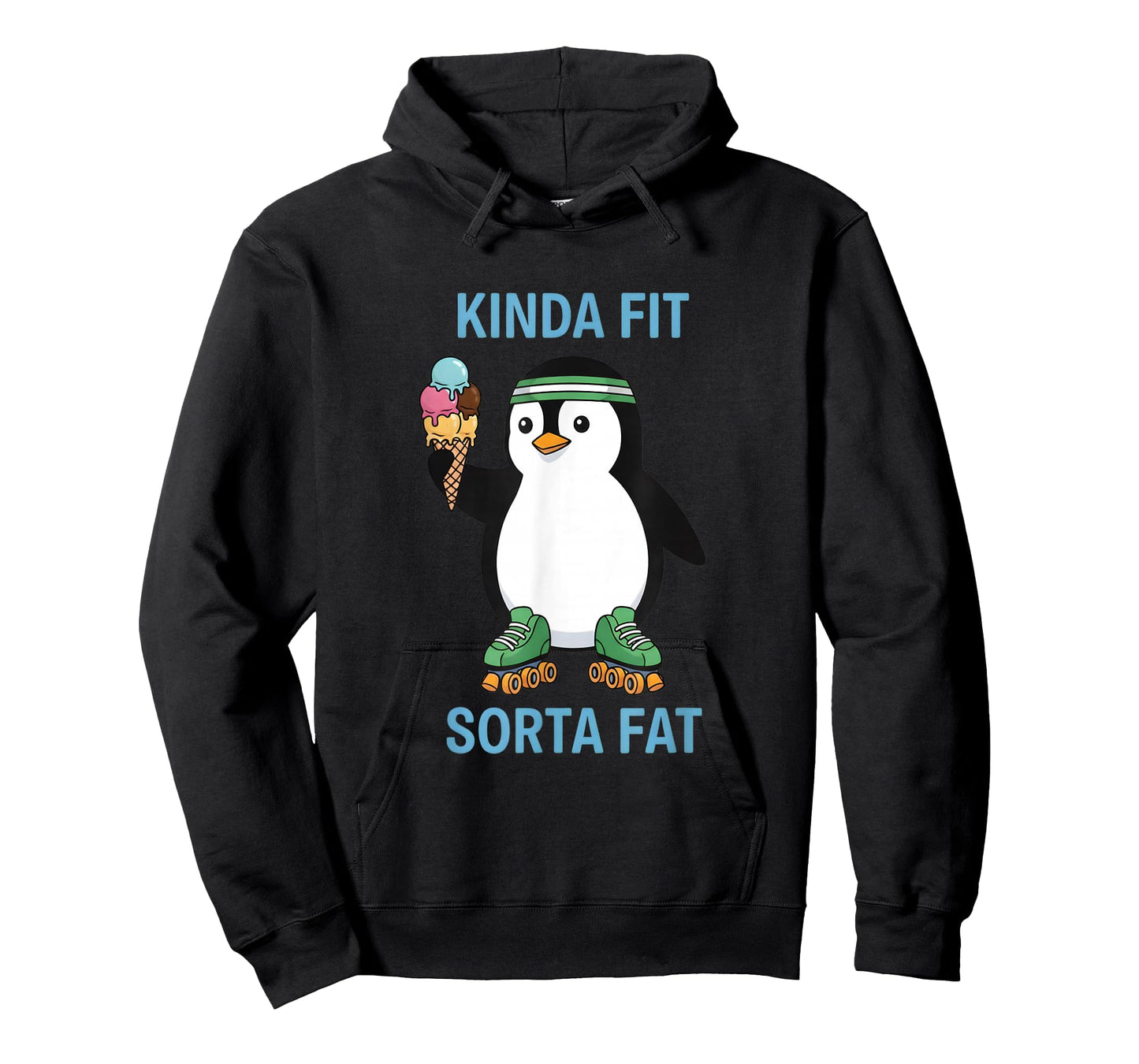 Kinda Fit Sorta Fat Funny Gym Penguin Weightlifting Workout T-Shirt