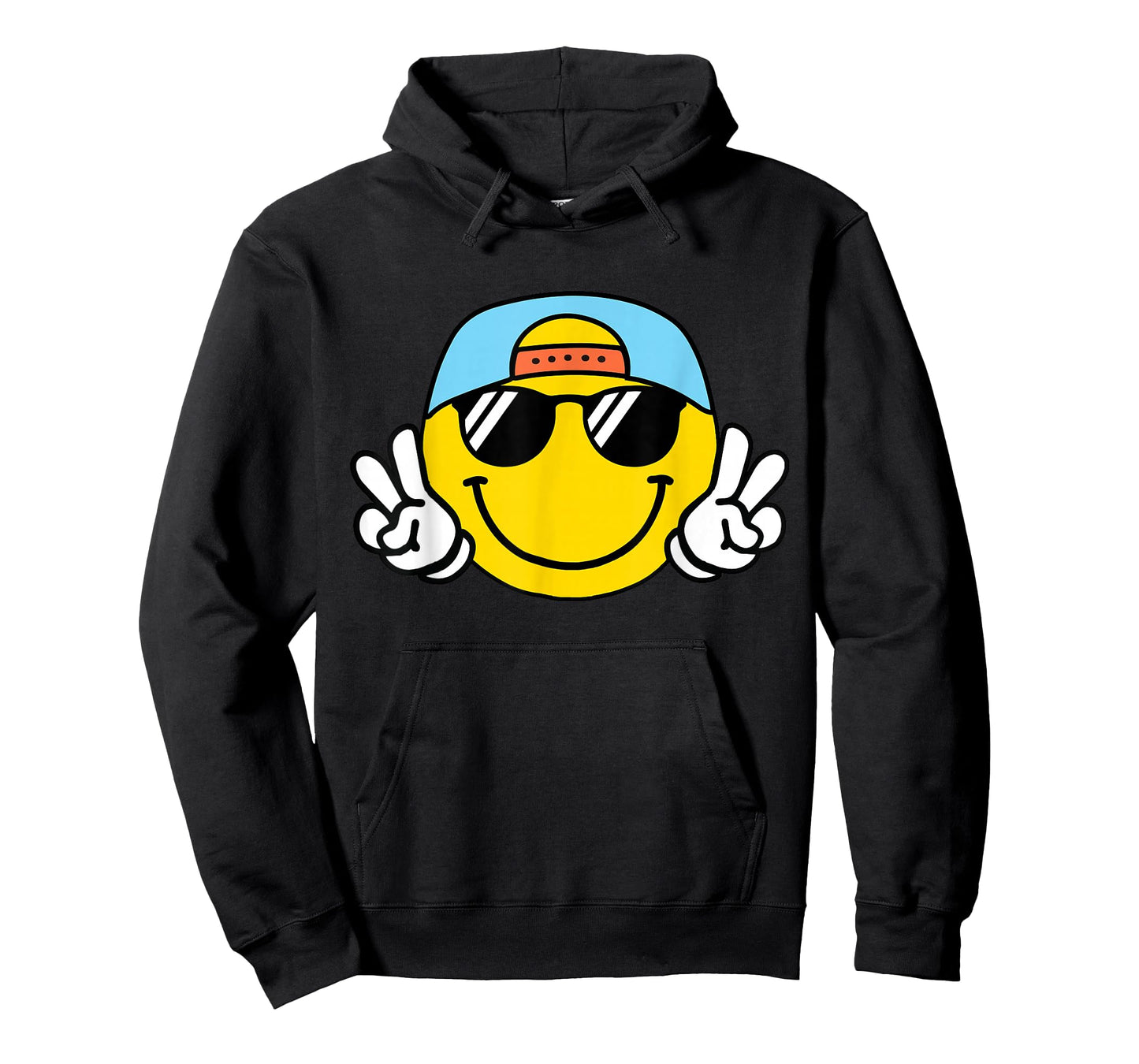 Yellow Smile Face Cute Checkered Peace Smiling Happy Face T-Shirt