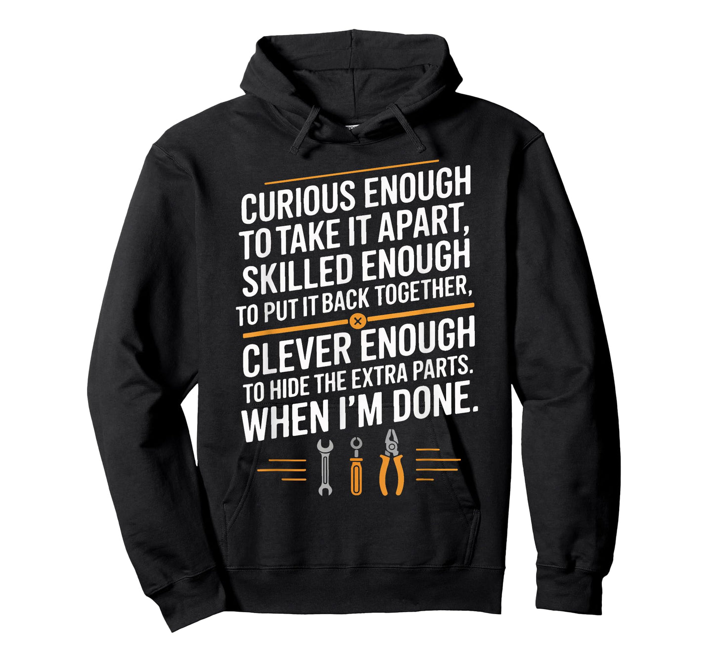 Funny Mechanic Saying Curious Skilled Clever Repair Humor T-Shirt
