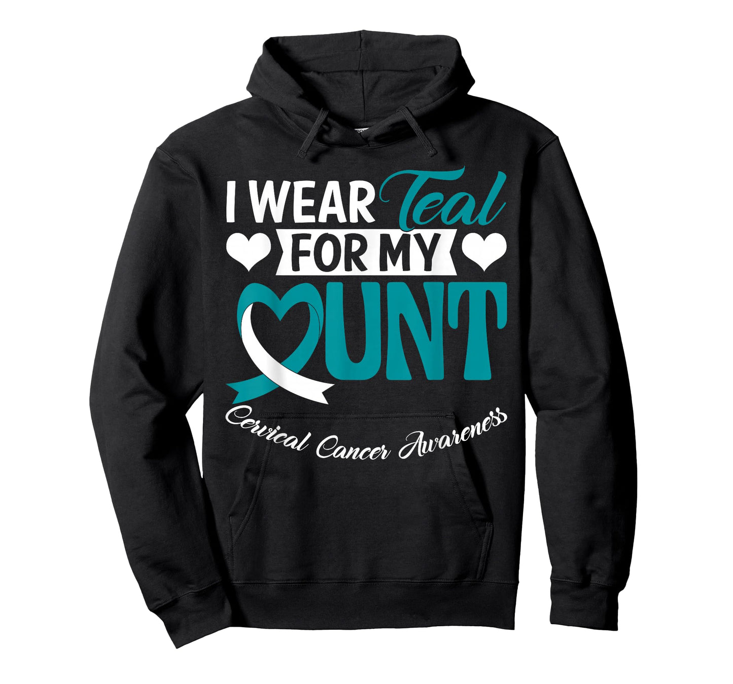 I Wear Teal for My Aunt Cervical Cancer Awareness Month T-Shirt