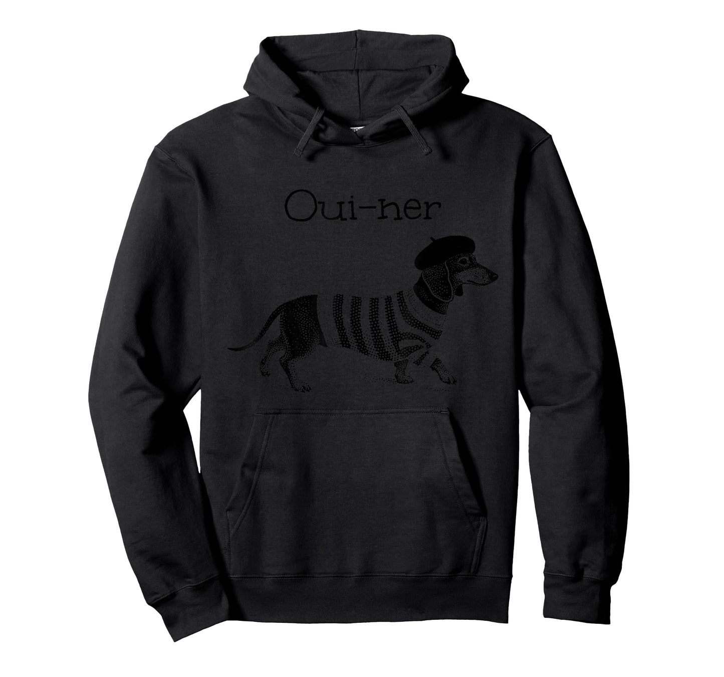 Oui-ner, Funny French Weiner Dog, Dachshund, Teckel, Doxie T-Shirt