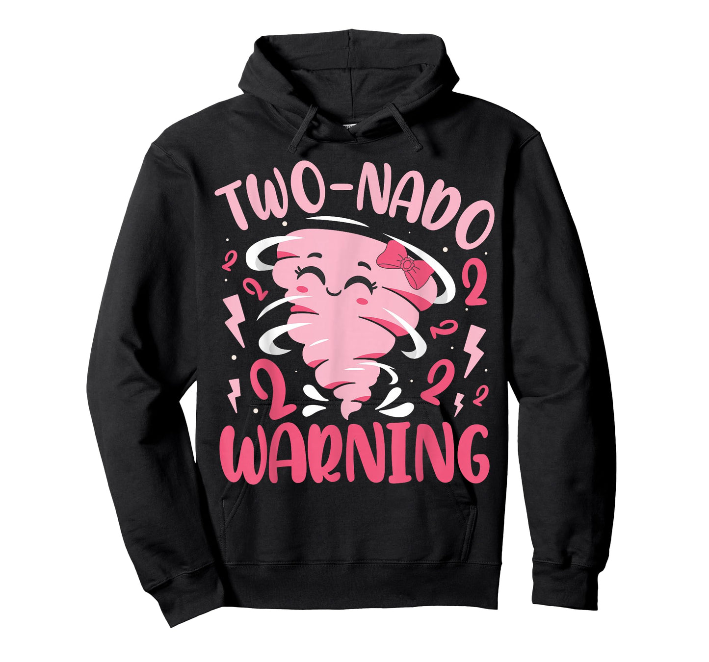 Kids Two-nado Warning 2nd Birthday Pink Tornado Birthday T-Shirt