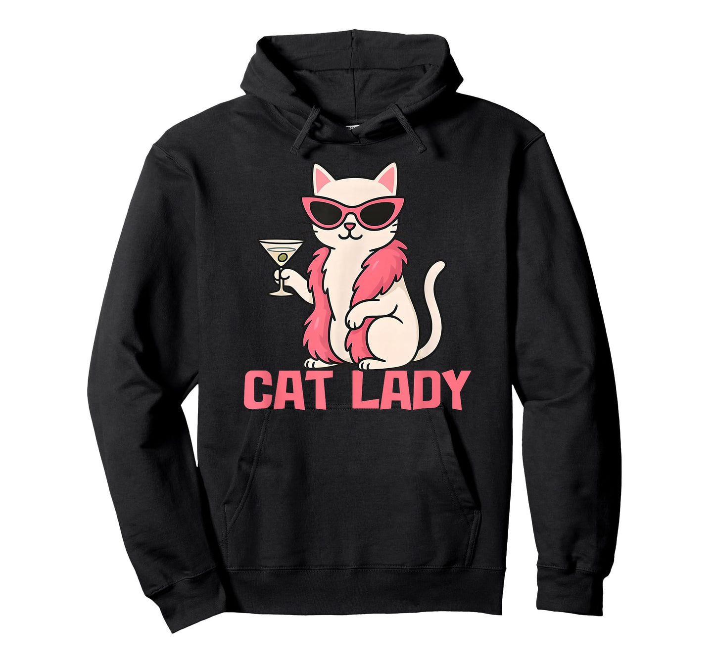 Cat Lady Design – Funny Glam-Cat with Sunglasses & Cocktail T-Shirt