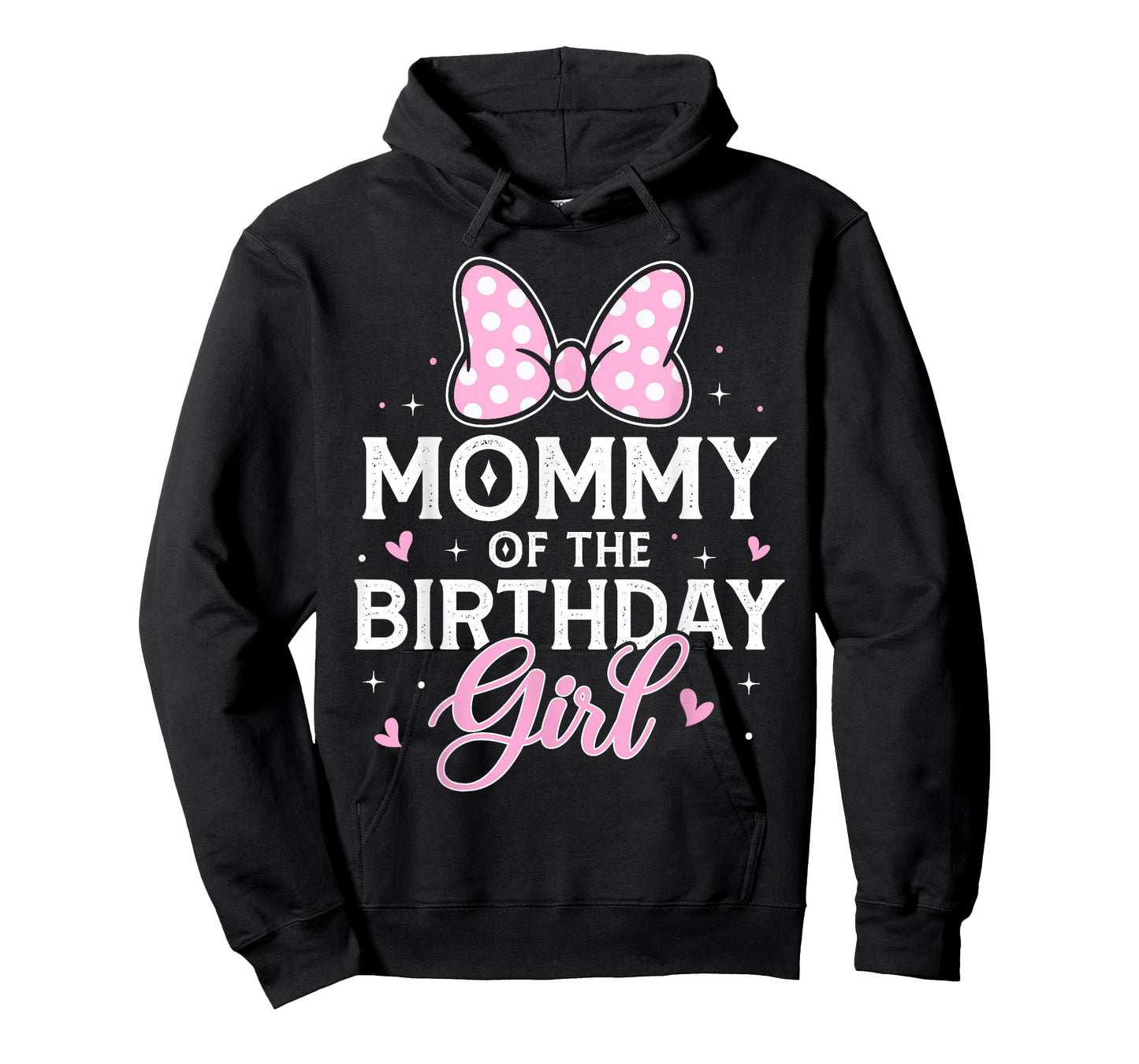 Mommy of The Birthday Girl Cute Pink Bow Family Matching T-Shirt