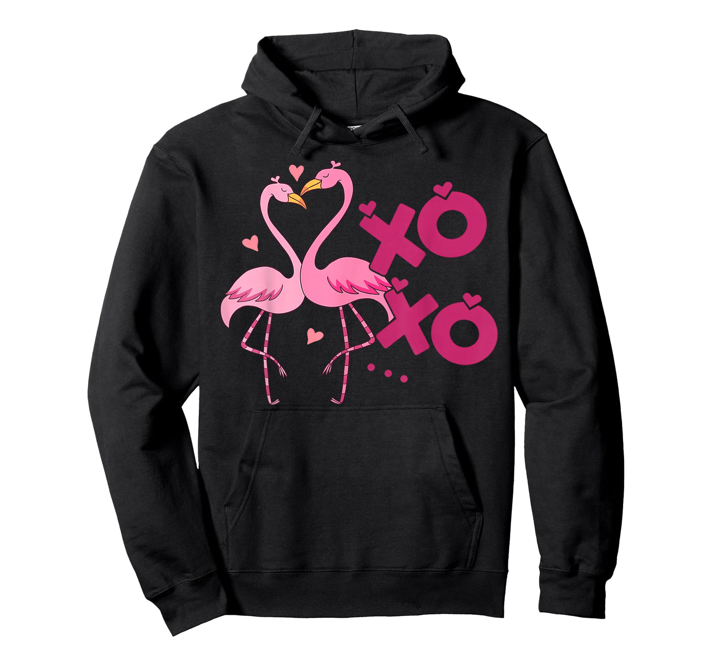 XOXO Flamingo Heart Valentines Day Men Women Kids Bird Pink T-Shirt
