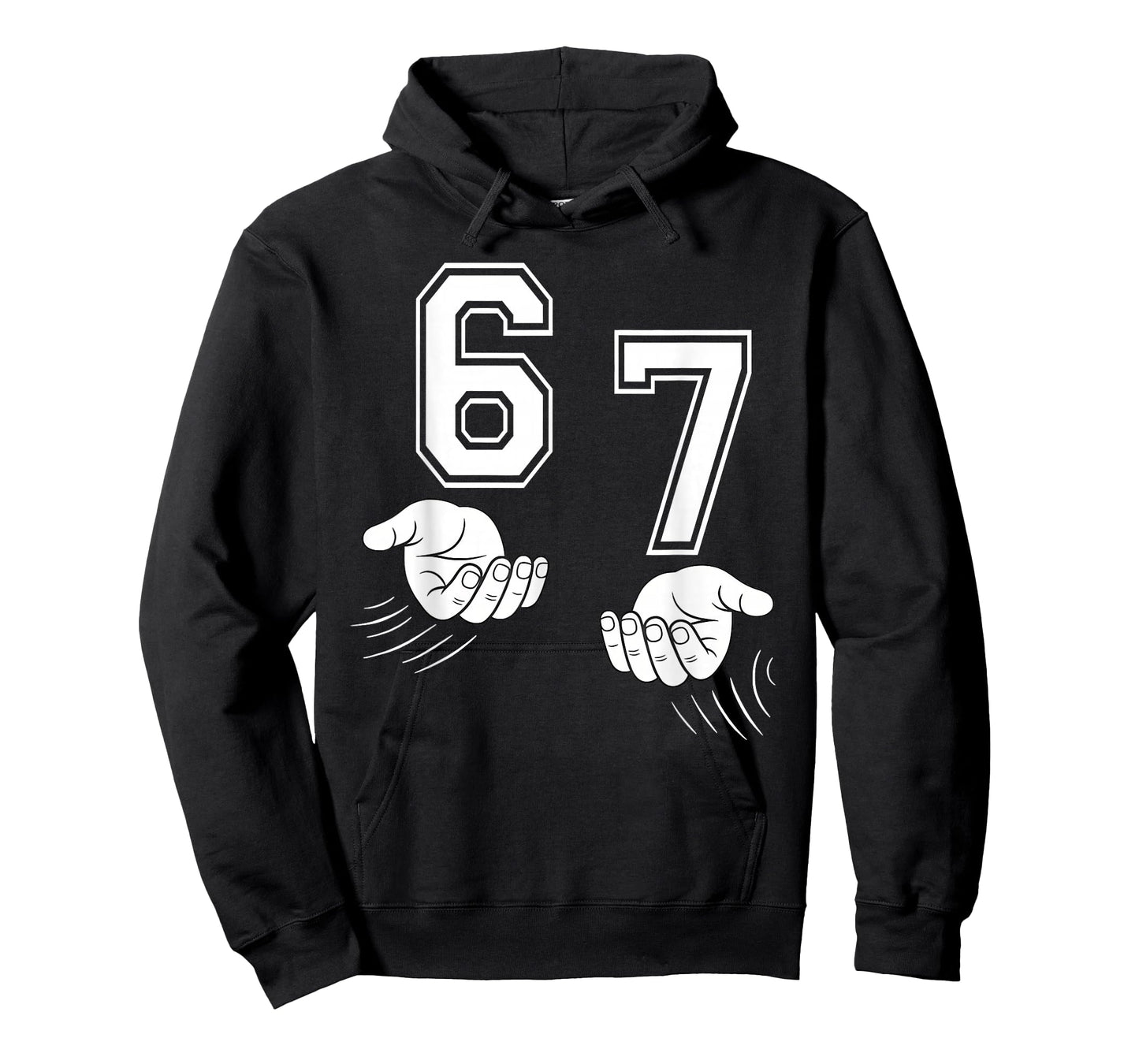 Six Seven 67 Funny 6 7 Hands Meme Teen Boys Kids T-Shirt