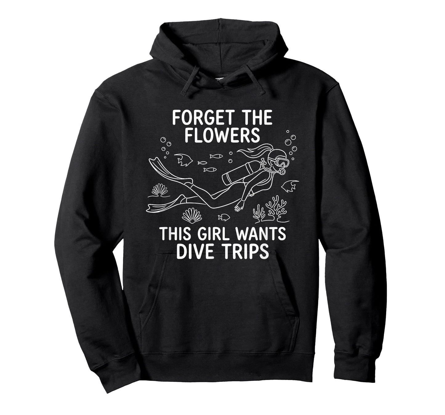 Forget The Flowers This Girl Wants Dive Trips | Scuba Diving T-Shirt