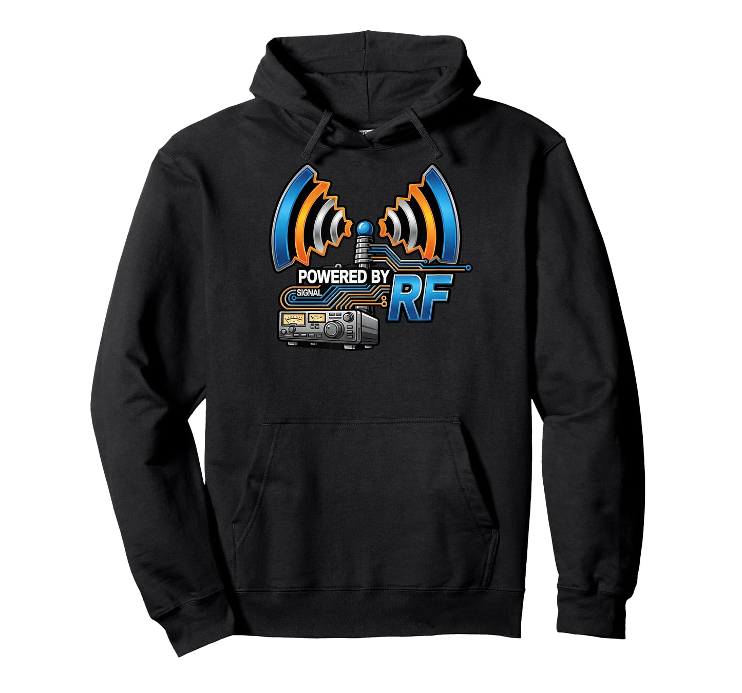 Powered by RF Radio Communication Signal Tech T-Shirt