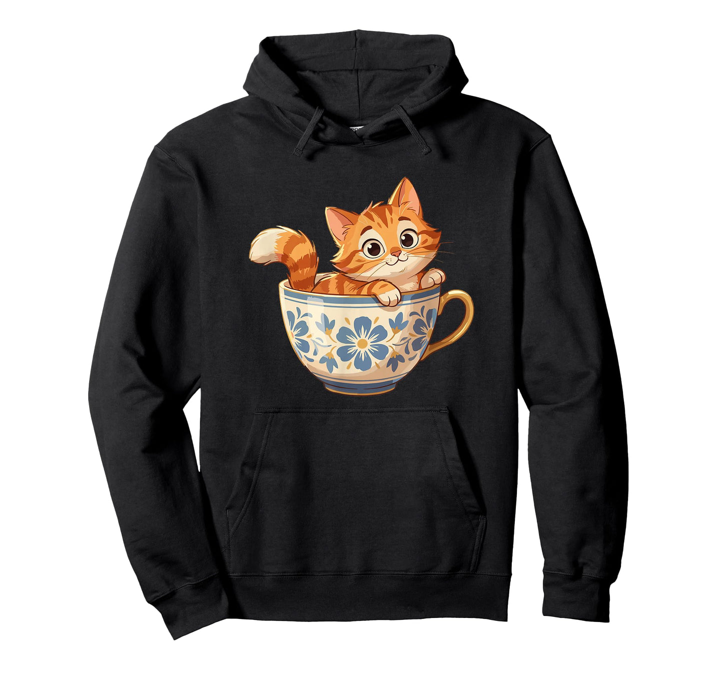 Cute Cat in Floral Teacup for Tea Lovers T-Shirt