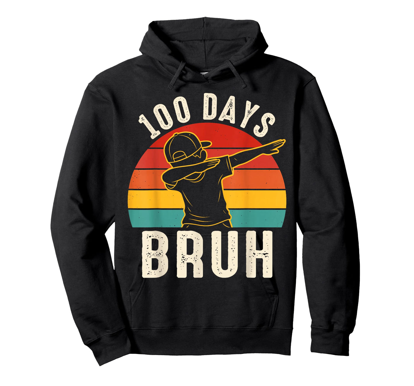 100 Days Bruh Dabbing Boys Funny 100th Day of School Kids T-Shirt