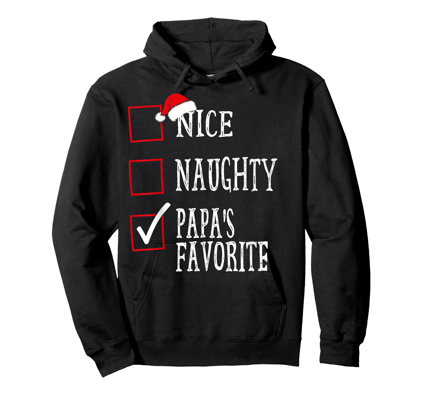 Nice Naughty Papa’s Favorite Christmas Funny Xmas Design T-Shirt