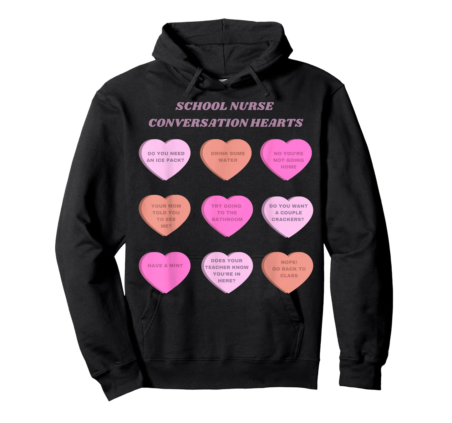 School Nurse Conversation Hearts Valentine Educator Student T-Shirt