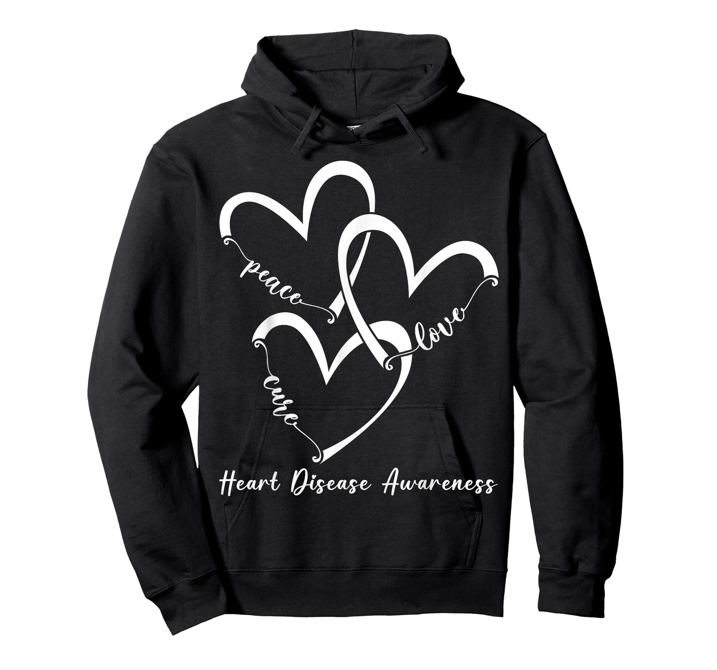 Peace Love Heart Disease Awareness Month We Go Red Men Women T-Shirt