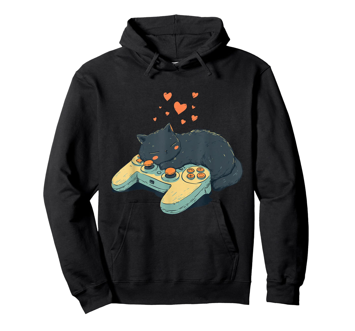 Gamer Cat Graphic – Funny Sleeping Kitty Controller Cat T-Shirt