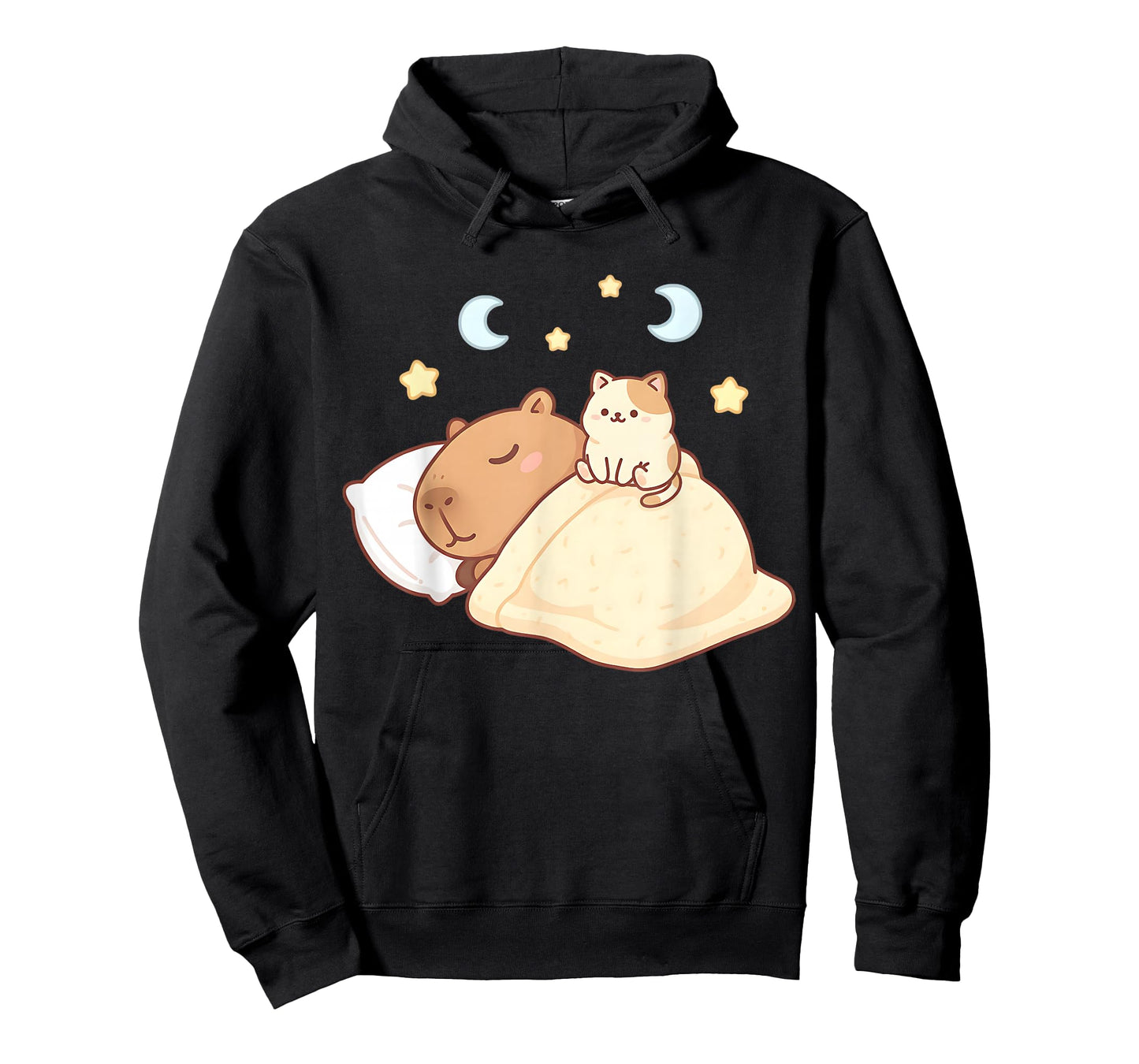 Cute Capybara Kawaii Sleep Pajamas Sleepybara Cat Anime Kids T-Shirt
