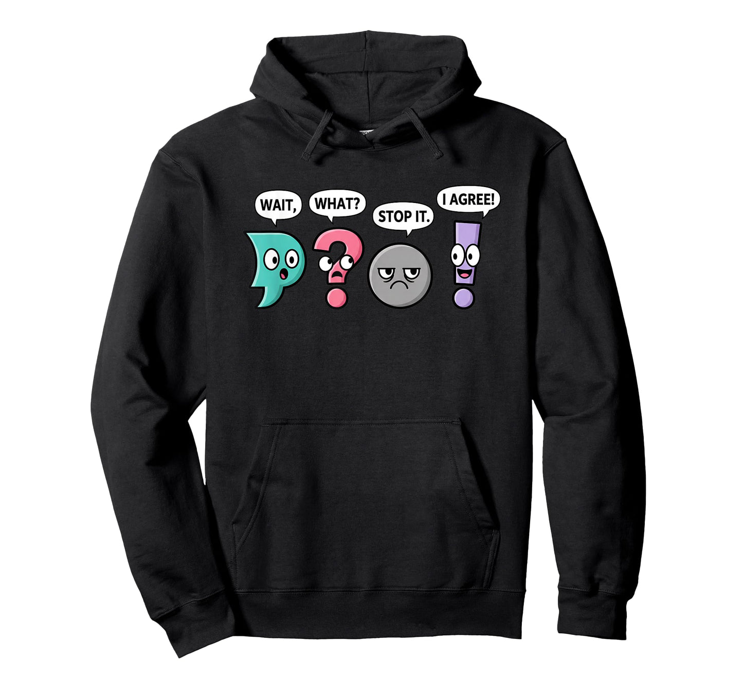 Humor Novelty Typography & Punctuation Lovers, Casual Graphi T-Shirt