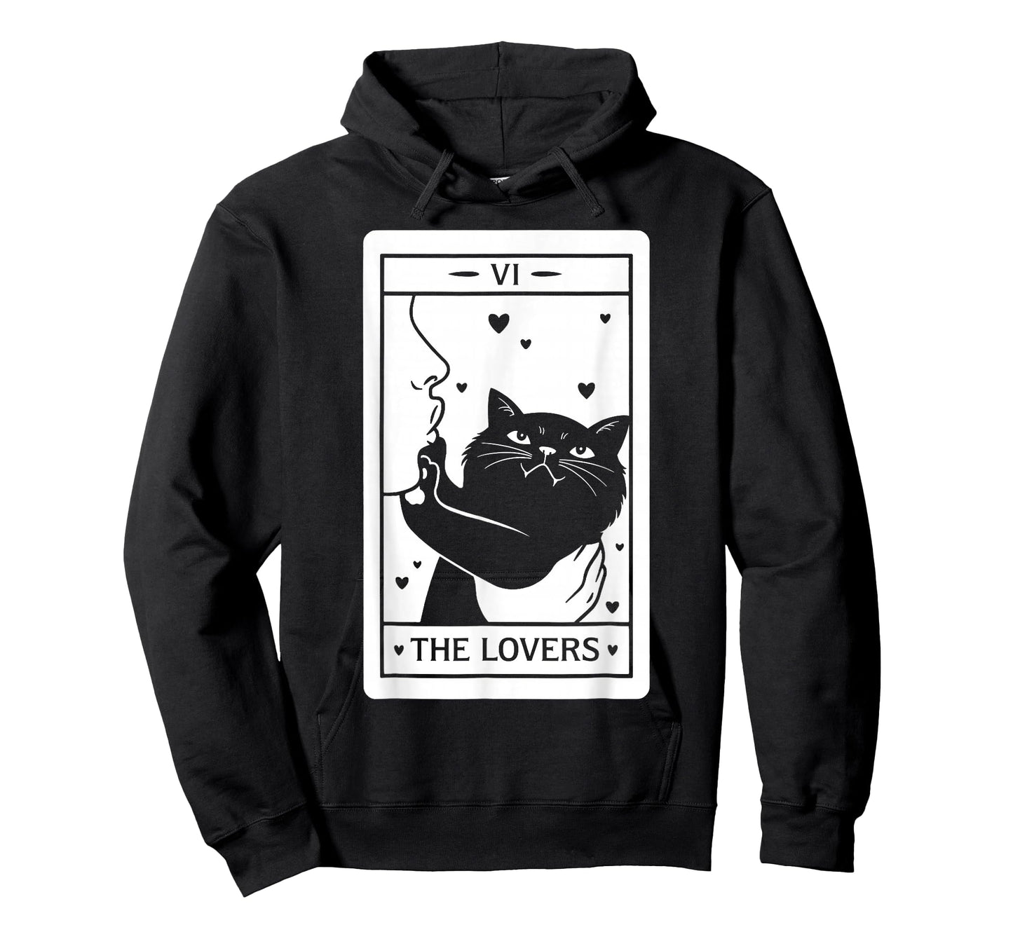 The Lovers Cat Humor Tarot Card Black Cats Lover T-Shirt